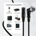 thumbnail image 5 of Premium 20ft Male to Female Right Angle XLR Cable Balanced 3 Pin Microphone Audio Wire Cord Interconnect Connector Plug Adapter Converter for Professional Recording Camcorders Cameras, 5 of 6