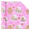 thumbnail image 3 of Envoltorio de regalo WRAPAHOLIC, reversible, rosa, pan de jengibre, 43 x 10 m, 3 of 8