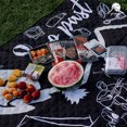 thumbnail image 2 of Manta de camping impresa de 200x150 cm con correa de transporte Alfombrilla de picnic Estera de playa (Negro), 2 of 9