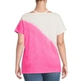 thumbnail image 2 of Terra & Sky Women's Plus Size Cut Out Neck Short Sleeve Top, 2 of 5