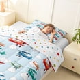 thumbnail image 3 of Erosebridal Colorful Cartoon Airplane Twin Comforter Sets,Multicolor Aircraft Theme Bedding Set For Boys Kids, Reversible 2pcs, 3 of 7