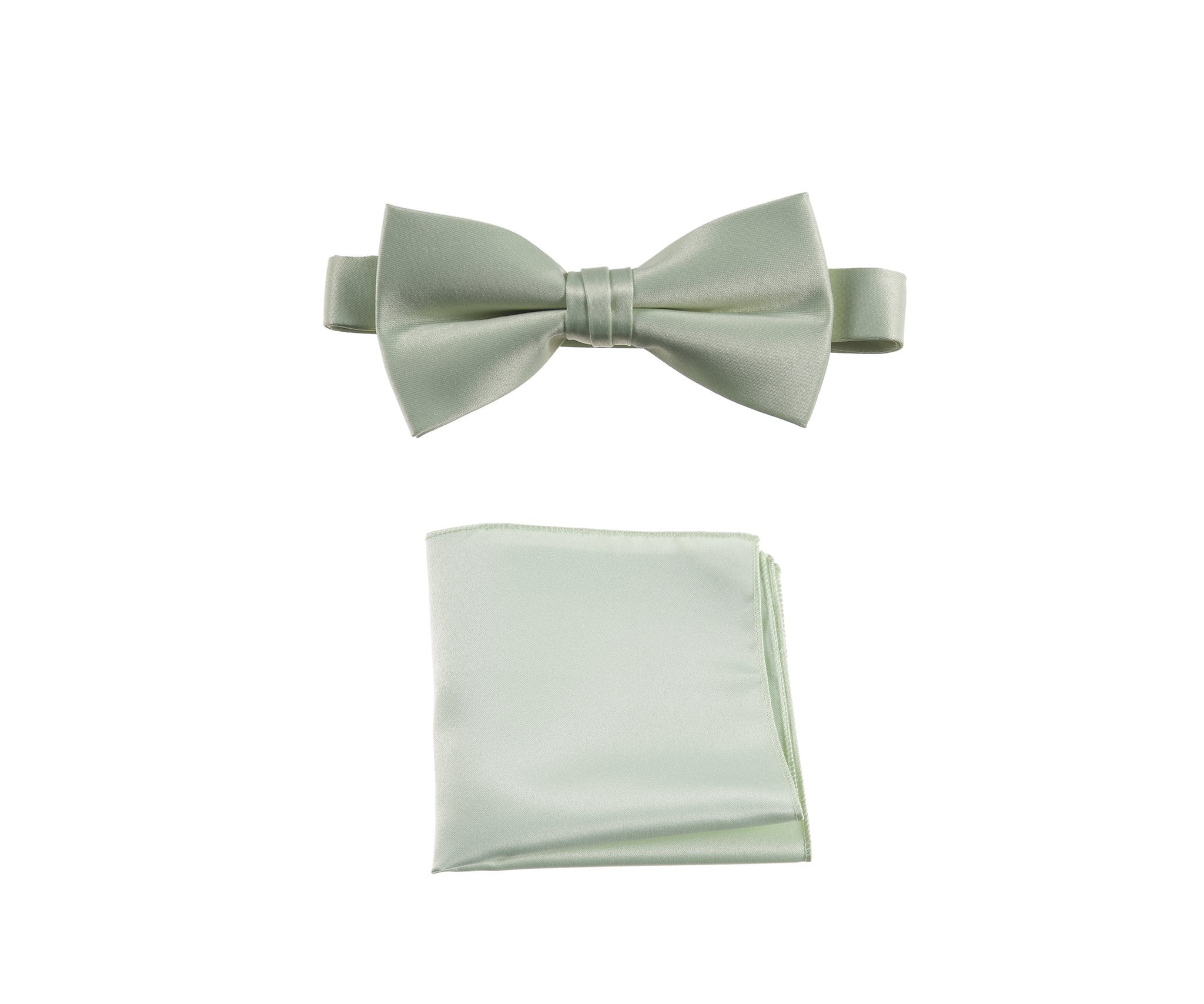 Silver Diamond Neat Mens Bow Tie and Pocket Square Set Dickie Bow Handkerchief 