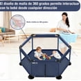 thumbnail image 4 of Corrales Para Bebés corralitos Plegable De Juegos Bebés Y Niños Corralito Hexagonal Transportable Corral De Seguridad Modelo Azul Marino, 4 of 4