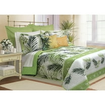 Quilt 4PC Set Twin Green Tahiti