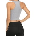 thumbnail image 3 of Porvike Crop Tops for Women Workout Tanks Racerback Cropped Yoga Shirts 3 Pack, 3 of 7
