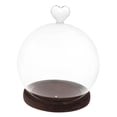 thumbnail image 4 of Cúpula de exhibición con base de madera, soporte de decoración DIY para el Día de San Valentín, manualidades transparentes marrón, 4 of 9
