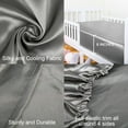thumbnail image 2 of Ntbay Silk Satin Fitted Crib Sheet, Super Soft and Breathable Solid Color Toddler Sheet, 28" x 52", Gray, 2 of 5