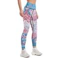thumbnail image 2 of Transgender Dragon Damask -- Trans Pride Flag Colors Leggings for fitness sport pants Pants sport Womens Leggings, 2 of 6