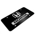 thumbnail image 2 of Honda Black 3D Logo and Nameplate on Black Stainless Steel License Plate, 2 of 3