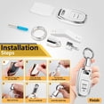 thumbnail image 7 of for Audi Key Fob Cover with Luxury Metal Leather Keychain, Upgraded Soft Key Case for A3-A8 Q5 Q8 R8 RS4-RS7 S4-S8 SQ5 Key Fob Shel, 7 of 7
