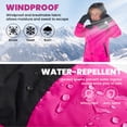 thumbnail image 6 of Kids One Piece Snow Suit Lightweight Insulated Ski Suit Windproof Hooded Snowsuit for Kids, 6 of 8
