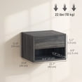 thumbnail image 3 of HOMCOM Floating Nightstand Set of 2 with Drawer and Shelf, Grey, 3 of 10
