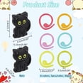 thumbnail image 2 of 1box Cat Grade Silicone Knitting Needle Stoppers Baking Painted Zinc Alloy Knitting Stitch Marker Rings Mixed color 1.45x0.1cm, 2 of 6