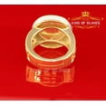 thumbnail image 6 of King Of Bling's 0.40 CT Real Diamond 925 Yellow Silver Mens Adjustable Ring From Size 10 to 12, 6 of 9