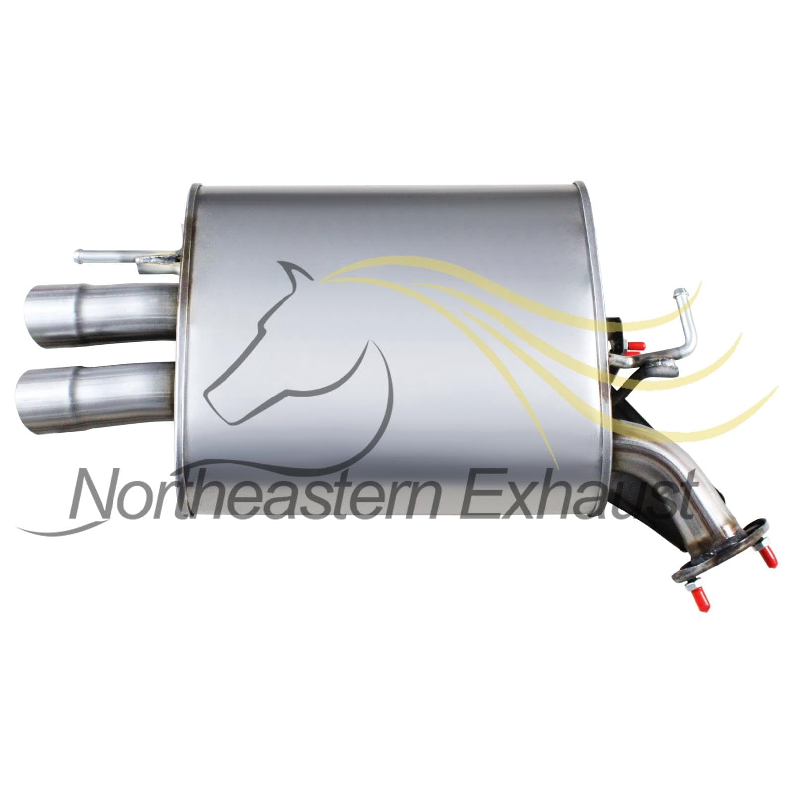 Northeastern Exhaust Passenger & Driver Side Mufflers Fits 2006-2010 Infiniti M35 3.5L & 2006-2010 Infiniti M45 4.5L - Direct Fit | Stainless Steel System Kit