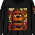 thumbnail image 2 of Five Nights At Freddy's Poster Face Close Up Crew Neck Long Sleeve Black Adult Tee-XXL, 2 of 4