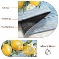 thumbnail image 6 of 3'x5' Area Rugs, Lemon Wreath Indoor Outdoor Area Rug for Living Room Bedroom, Farmhouse Blue Wooden Floral Washable Bathroom Rugs Kitchen Floor Carpet Mats Home Decor Aesthetic, 6 of 8