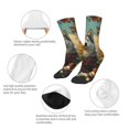 thumbnail image 3 of Honeii Forest Maple Leaf Husky Print Children's Colorful Socks,Unisex Kids and Toddlers' Cushioned Sock,Kids Athletic Crew Socks,for Everyday Wear and Sports, 3 of 5
