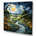 thumbnail image 2 of Designart "Winding River in the Countryside I" Landscapes Wall Decor, 2 of 5