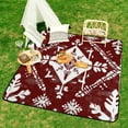 thumbnail image 6 of Bohemian Pattern Outdoor Picnic Blanket, Foldable Waterproof Beach Mat, Portable Beach Blanket for Beach Camping, Hiking, Family Concerts, 6 of 7