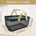 thumbnail image 3 of MODANU Picnic Harvest Basket Wire Metal Mesh Steel Garden Basket - Produce Storage Basket Multi-Functional Fruit Vegetable Egg Picking Baskets with Handles for Kitchen, Bathroom, Black, 3 of 9