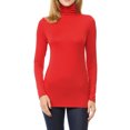 thumbnail image 5 of SSOULM Women's Slim Lightweight Long Sleeve Pullover Turtleneck Shirt Top With Plus Size, 5 of 5