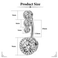 thumbnail image 4 of Designice 14G Belly Button Ring,Candy Navel Ring,CZ Piercing Jewelry,Belly Button Piercing,Sliver, 4 of 7