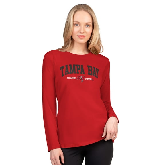 Women's G-III 4Her by Carl Banks  Red Tampa Bay Buccaneers Best Play Long Sleeve T-Shirt