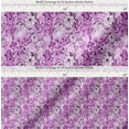 thumbnail image 2 of Soimoi Purple Cotton Poplin Fabric Leaves,Periwinkle & Camellia Floral Print Fabric by the Yard 56 Inch Wide, 2 of 7