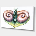 thumbnail image 2 of Heart with Two Snails in Love - Animal Canvas Art Print, 2 of 3