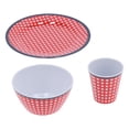 thumbnail image 1 of Dinnerware Sets, Dinnerware Red Grid Pattern Melamine Tableware Scald-proof With Cup Bowl Plate For Families Restaurants And Hotels, 1 of 8