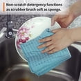 thumbnail image 3 of Premium Microfiber Waffle Weave Kitchen Dish Cloths, 12 x 12 Inch Ultra Absorbent and Solid Color Dish Towels for Washing Dishes Fast Drying Cleaning Cloth, 6 Pack, Lake Blue, 3 of 7