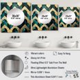 thumbnail image 4 of Designart "Golden Arches In Emerald I" Abstract Shapes Square Mirror For Wall Decor - Large Gold Square Mirror Printed Wall Decor - Modern Square Living Room Mirror, 4 of 5