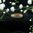 thumbnail image 4 of Rosec Jewels Certified Lab Grown Black Diamond Eternity Band for Women - Anniversary Ring - AAAA Quality - Ready to Gift, 18K Yellow Gold, US 10.00, 4 of 7
