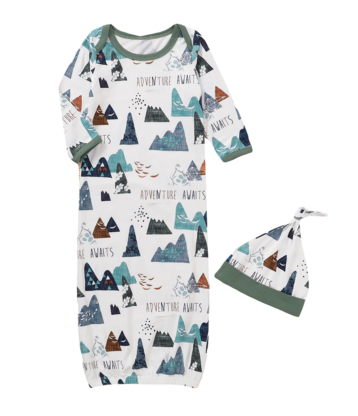 Dooleck Newborn Sleeper Gowns for Boys Baby Night Gown Cotton Sleeping