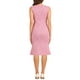 thumbnail image 3 of INSPIRE CHIC Vestido de cuerpo ajustado sin mangas de tweed con cuello barco para mujer en rosa intenso XS, 3 of 6