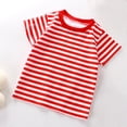 thumbnail image 2 of Boys Summer Clothes , Boys Size 14 Shirts , Size 6 Boys Shirts,Boys Summer Striped Short Sleeve Tee Children's Casual Comfortable Top, 2 of 3