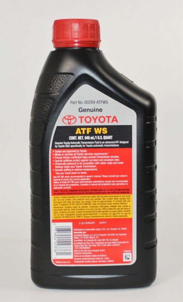 Toyota Genuine WS Automatic Transmission Fluid for Smooth Shifting ...