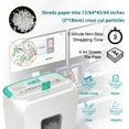 thumbnail image 6 of Bonsaii Secure Paper Shredder, 6-Sheet Capacity, Shreds Documents/Mail/Staples/Credit Cards, 3.4-Gallon Wastebasket, White & Blue, 6 of 7