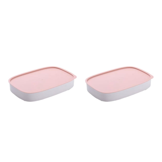 Recipiente de plástico para almacenamiento de alimentos Matsuzay 2Conjunto Rosa