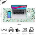 thumbnail image 5 of Long Mouse Pads for Desk,Light Blue Christmas Tree Pattern Desk Mats on Top Of Desks, Desk Mouse Pad Extra Large with 3mm Non-Slip Base and Stitched Edge for Gaming,Office,Work,Home 35.4x15.7in, 5 of 5