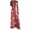 Red, variant on IROINNID Empire Dress For Women Regular Sleeveless Summer Casual Floral Slimming Sling Party Long Dress Round Neckline Print Dress