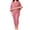 Pink, variant on Women's Plus Size Underwear Set Fleece Lined Base Layer Shirts and Leggings Casual Warm Winter Cold Weather Ski Snow Thermal Set