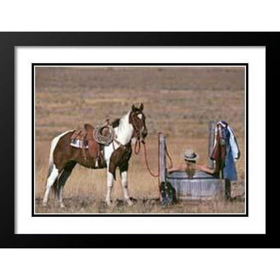 David R. Stoecklein Framed and Double Matted 25x29 "Cowgirl In Heaven"
