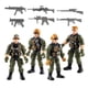 thumbnail image 3 of 4 piezas de juguete de soldado grande del Cuerpo de Marines, modelo de simulación, figura militar de soldado pequeño, juguetes para niños, verde, 3 of 4