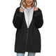 thumbnail image 1 of Chaqueta larga de polar con capucha para mujer, abrigo de felpa esponjosa de manga larga de talla grande, chaqueta de polar de peluche cálida, sudadera con capucha de invierno, cárdigan (XL), 1 of 5