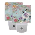 thumbnail image 6 of Yayeee LED Plug in Night Light for The Home with Auto Dusk to Dawn Light Sensors, 2 Pack, Green Floral Cranes Pattern, 6 of 6