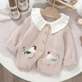 thumbnail image 2 of HCNTES Baby Girl Boy Button Down Hooded Cardigan Winter Warm Sweater Long Sleeve Coats Knitted Hoodies Clothes(#1,2-3 Years), 2 of 6