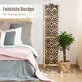 thumbnail image 3 of Hofitlead 6 Panel Room Divider,Wooded Carve Foldable Screen,Partition Room Dividers,Brown, 3 of 8