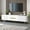 White, variant on Euroco Modern Minimalist TV Stand with 4 Cabinets and Gold Metal Legs
